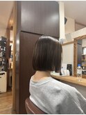 タッセルボブ/ぱっつんボブ/アッシュブラック