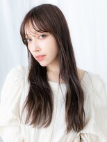 ドクターズサロン LAB 小山店&nbsp;シースルーバング抜け感ダークアッシュロングf小山20代30代40代