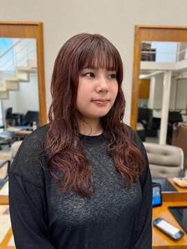 テテ ニコ(tete nico) 【大前晴奈】オレンジベージュ/ロングパーマ