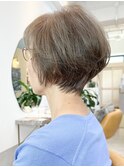 大人可愛い美シルエットショートボブウルフカット★40代50代60代