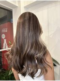 ハイライトフェイスフレーミングメッシュカラーダブルカラー堀江