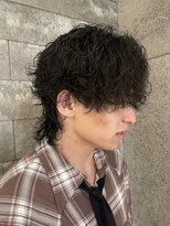 ニアウ 伊勢崎連取店(Niau)&nbsp;メンズマッシュウルフ波巻きスパイラルパーマメンズパーマ