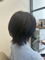 ヘア ルーナ バイ アプリーレ(hair lune by Aprire)&nbsp;大人可愛い外ハネボブアッシュ黒髪ネオウルフ20代30代