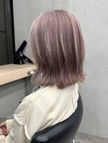 ギークス(GEEKS)&nbsp;【GEEKS渋谷】スモーキーピンク/レイヤーボブ/ネオウルフ/冬ヘア