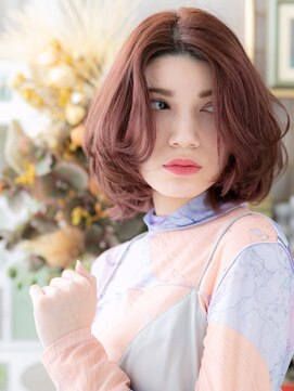 カバーヘアアンドスパ ブリス 浦和(COVER HAIR&SPA bliss) ★バーガンディチェリーブラウンウルフボブパーマ30代40代★1