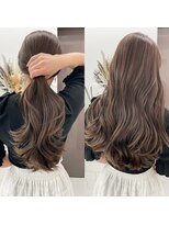 アディション 新宿(ADITION)&nbsp;【韓国】艶感ハイライトミルクティーグレージュレイヤーカット