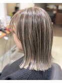 透明感×立体感を叶える白髪ぼかしハイライト
