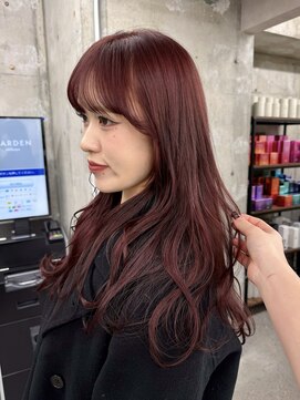 ガーデン 渋谷(GARDEN) ロング レイヤー フェイスレイヤー 暖色カラー