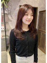 春オススメ　レイヤーcut &ピンクカラー　stylist辻川