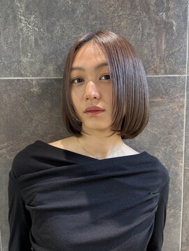 ロンド ロワール 門前仲町(Lond Loire) 似合わせカット大人ガーリー、着物ダークアッシュ門前仲町