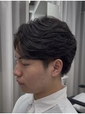 センターパート/フェザーパーマ/毛流れ/池袋メンズカット