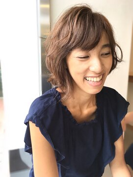 ボタニウム バイ アールサロン(BOTANIUM by RrSALON) 【BOTANIUM by Rr SALON】フラッフィーウェットロブ×グレージュ