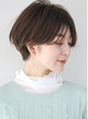 大人　ショート　ショートヘア　パーマショート　前髪あり　青山