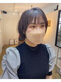 レイヤーボブ×ナチュラルブラウン