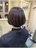 重ためショートボブスタイル