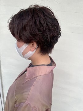 リィリ バイ ロダット 横浜(rili by LODAT) ショート春色くしゃパーマ【rili横浜】