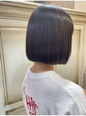 切りっぱなしボブ×シルエット縮毛矯正