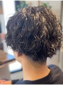 メンズツイストスパイラルパーマ、メンズなみ巻きパーマ