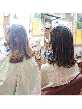 スミカ(sumica) #ハイライトグラデーション #バレイヤージュ #グレージュ