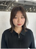 シースルーミディアムボブ