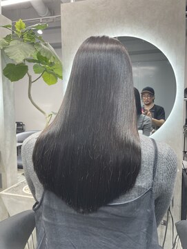 エトラ 渋谷店(etora) ★小顔前髪ワンカールレイヤーカット黒髪ネビージュボブルフ