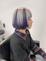 ミステル(MISTEL)&nbsp;デザインカラーホワイトベージュxバイオレット