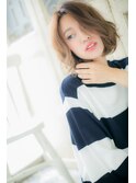 mod's姪浜/ハイライトウェーブミディアム外ハネボブパーマi