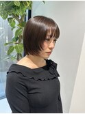 顎ラインボブ×顔まわりレイヤー