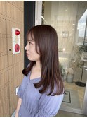 【straight curl/pink brown】
