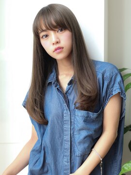 ヴィヴィ(VIVIE) 前髪下ろし流し暗めカラーアッシュベージュブルージュグレージュ