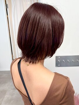 ミュラ(mulah) レイヤーショートボブ暖色カラー＊レッドブラウン艶カラー