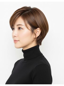 レウナ 外苑前(Reuna) 【30代40代50代】カットで決まる大人可愛い耳掛けショートボブ