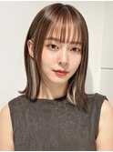 韓国風くびれヘア/インナーカラー/ハイライト/大人可愛いp上尾