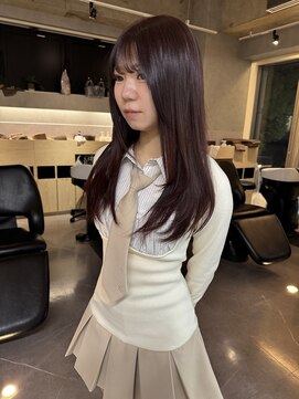 EMANON【ブリーチなしカラー/髪質改善/縮毛矯正/ブリーチ縮毛矯正】 福岡天神 ブリーチなしカラー ダブルカラー ラベンダーカラー