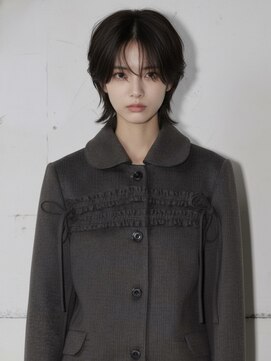 エイチ ウルフカット 大阪梅田(811) 50代ハンサムショートショートバレイヤージュクラゲヘアパーマ