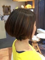 エスヘアー 名古屋 金山(es hair) 30代40代小顔ショート×絶壁解消丸みボブ!/ノンジアミンカラー