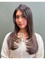 レーヴバイロンド 仙台(Reve by Lond) 韓国レイヤーハッシュカットダークグレージュ髪質改善縮毛矯正
