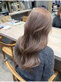 原宿ミルクティーベージュグレージュハッシュレイヤーカット
