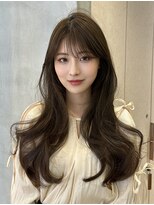 ロンド リリー 銀座(Lond Lily)&nbsp;韓国風レイヤーカット/ミルクティーベージュ/シースルーバング