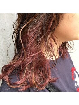 アコット(Acotto.) インナーカラー ピンク  デザインカラー 下北沢Kota