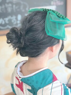 美容室髪結 卒業式ヘアセット