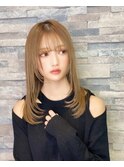 髪質改善☆おもかるラフスタイル　小顔　ナチュラルストレート