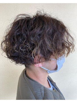 トップヘアー 本店(TOP HAIR) メンズボブパーマ/刈り上げショート/ふんわりパーマ/倉敷
