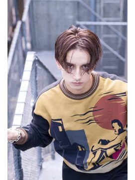 ケアリー 浦和美園(Carelly) ツイストパーマ七三オールバックマッシュウルフスリークショート