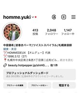 Instagram【homme.yuki】【札幌・メンズ・パーマ・】