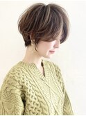 大人可愛い小顔ひし形クビレ丸みボブ20代30代40代大人ショート