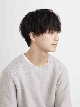 アンガーデン(Une GARDEN) ダークアッシュ波巻きパーマハイライトマッシュパーマウルフ