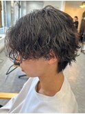 波巻きスパイラルパーマメンズマッシュパーマツイストパーマ