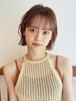 ユイル(Uil)&nbsp;似合わせ小顔ボブ×ベージュカラー デザインカラー