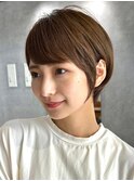 30代40代大人女性/前髪ありショートボブ/ショートヘア/髪質改善